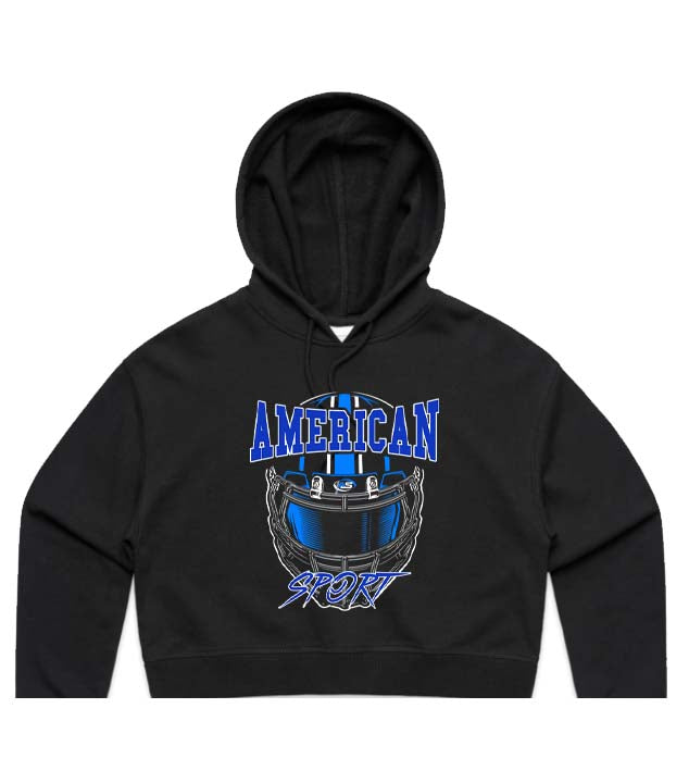AS helmet Cropped Hoodie