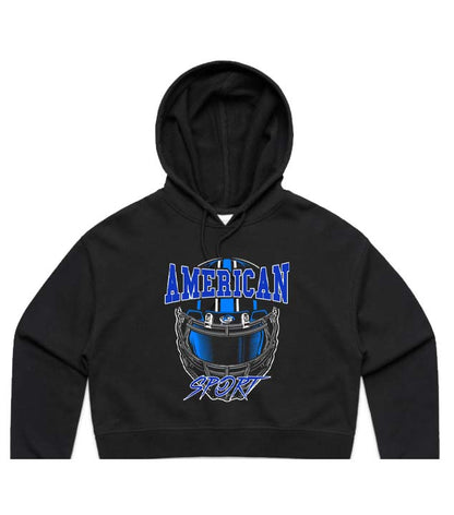AS helmet Cropped Hoodie