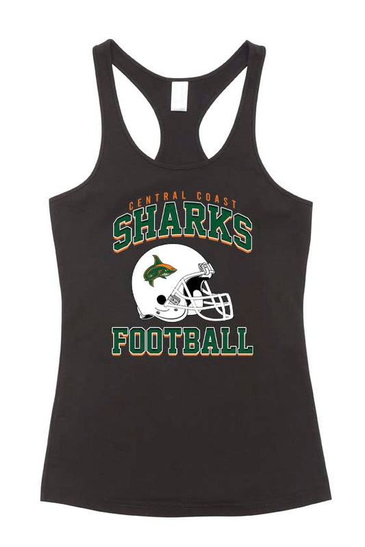 Central Coast Sharks Gridiron Ladies T-Back Top