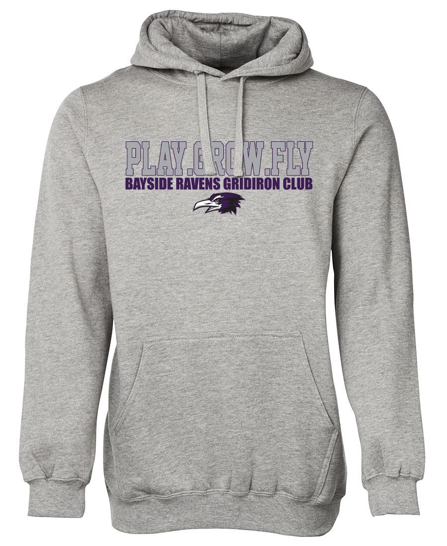 Bayside Ravens Play Grow Fly Logo Hoodie