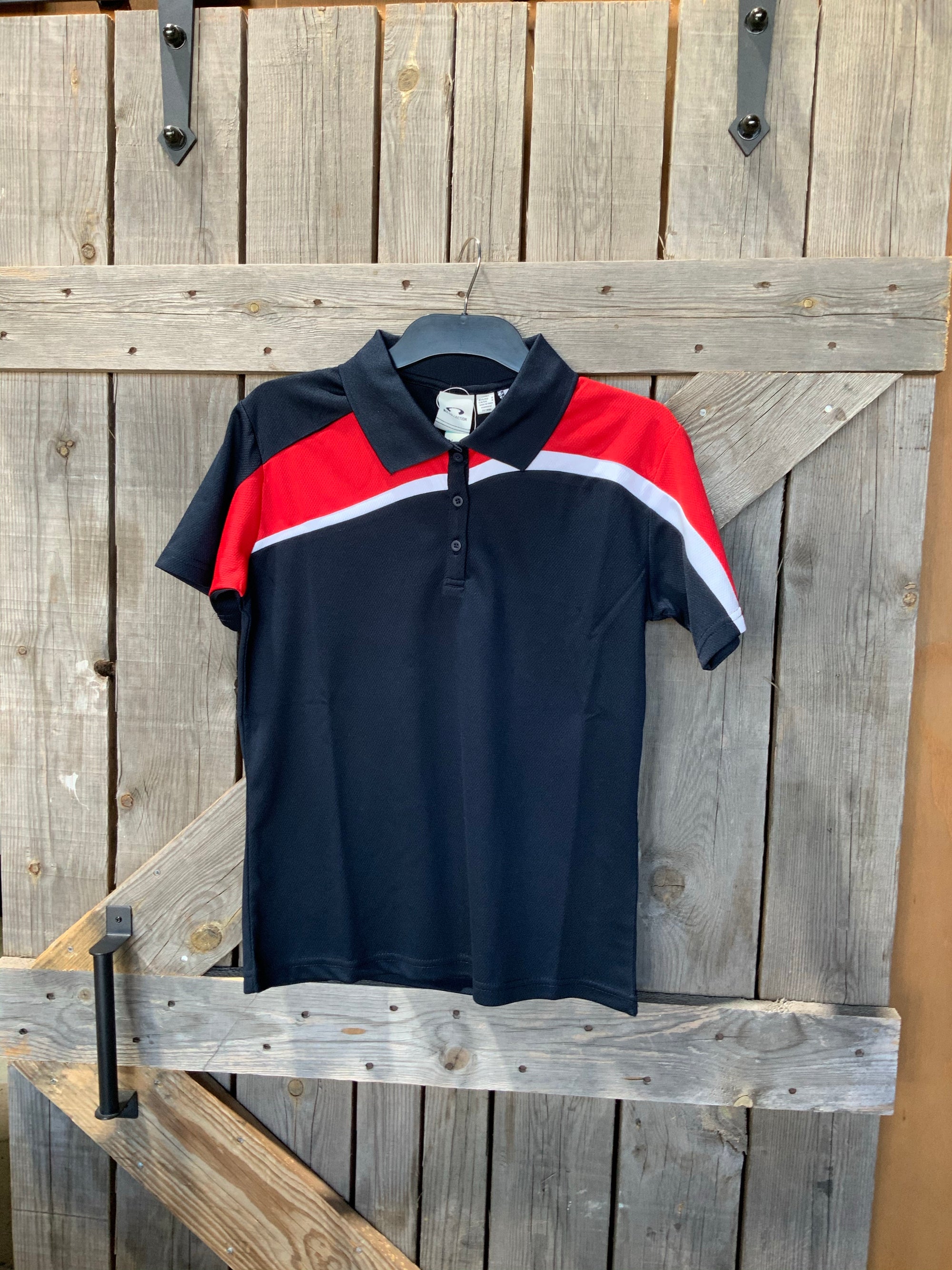 Biz collection ladies navy and red polo size 8