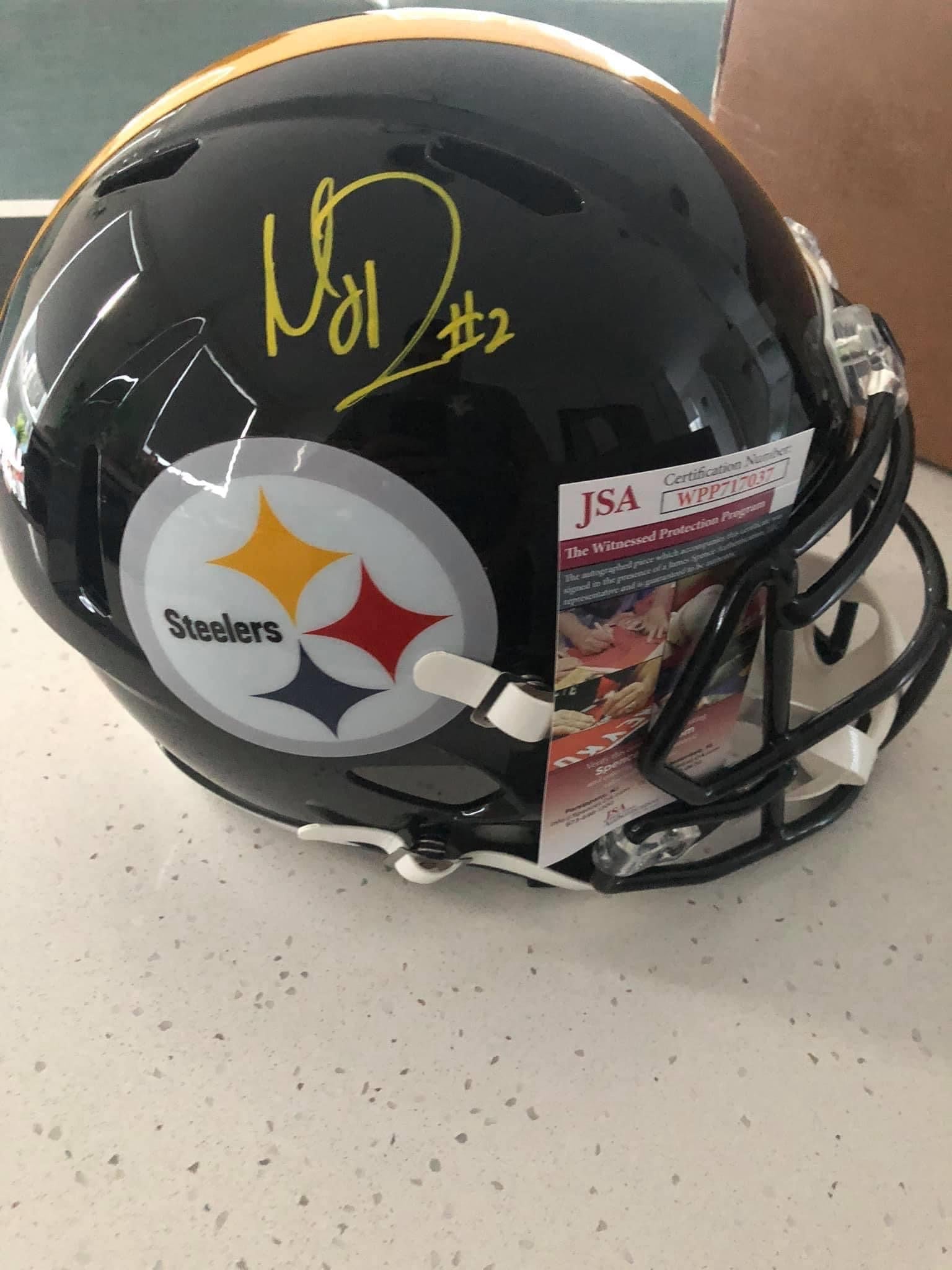 Autographed Mason Rudolph Mini Helmet - Speed Jsa