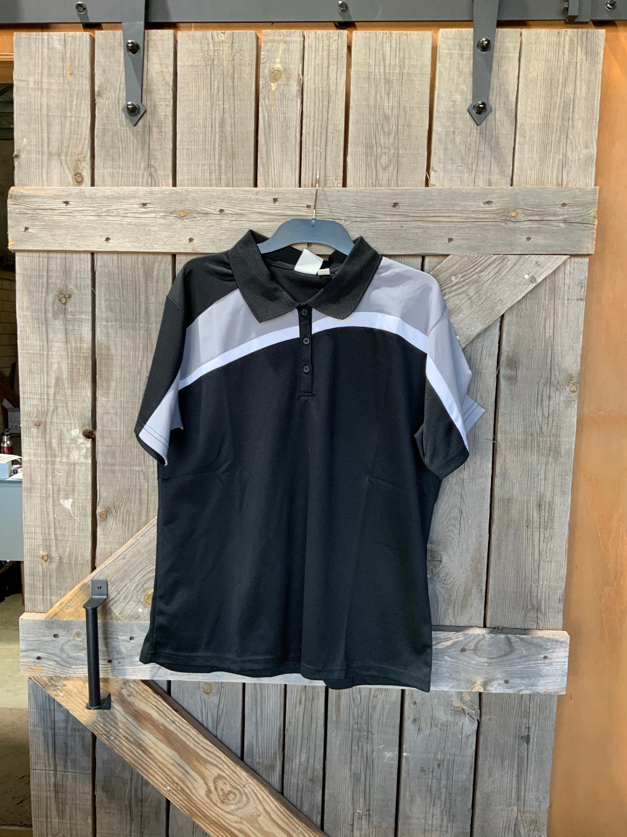 Biz collection ladies black and grey polo size 18