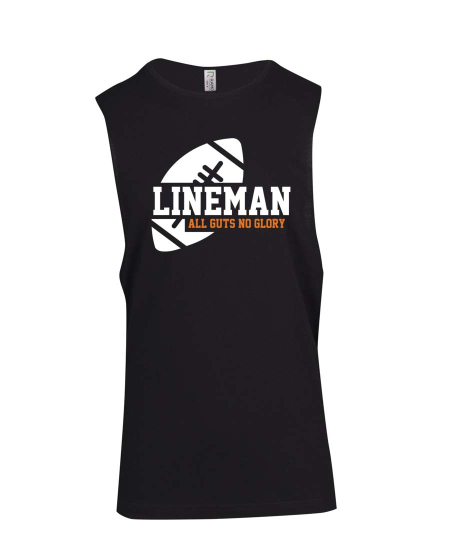 Lineman all guts no glory Muscle Shirt