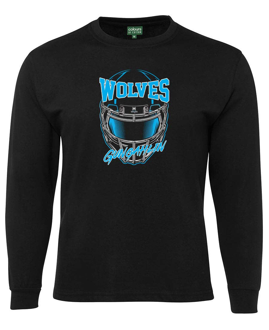 Gungahlin Wolves Helmet Logo Long Sleeved T-Shirt