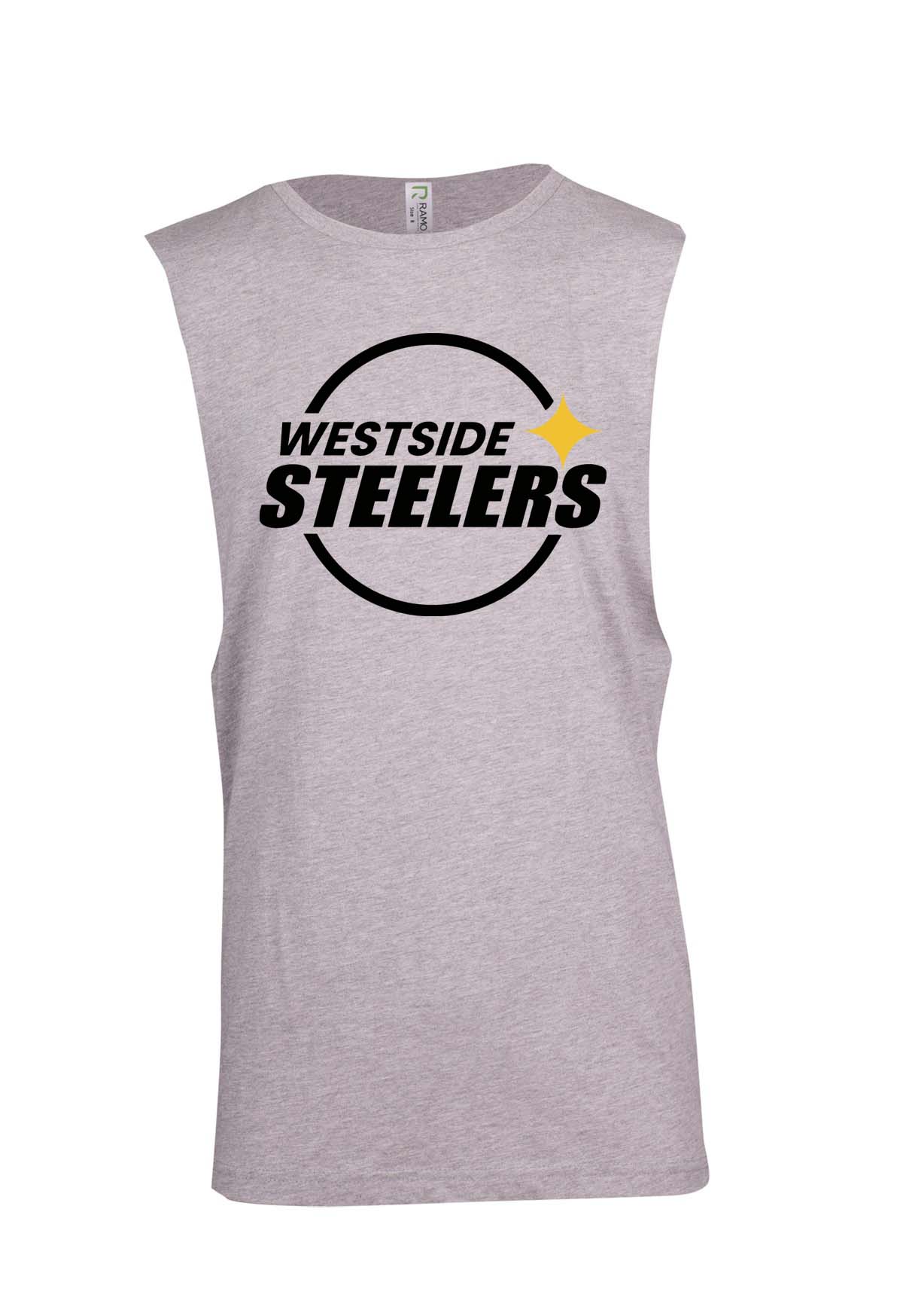 Westside Steelers Logo Ladies Muscle T