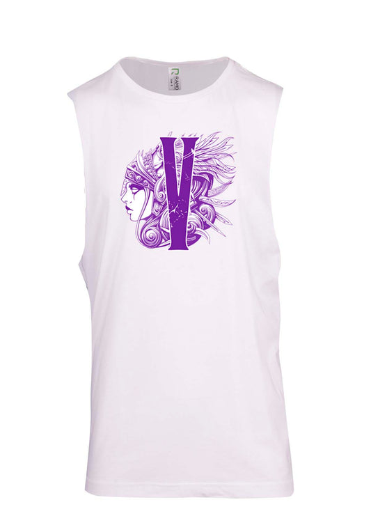 Hills Valkyries V logo Muscle T - Ladies